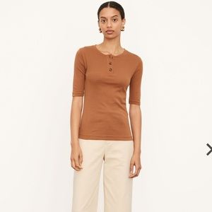 Vince Elbow Sleeve Henley top